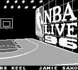 NBA Live 96 title screen for GameBoy